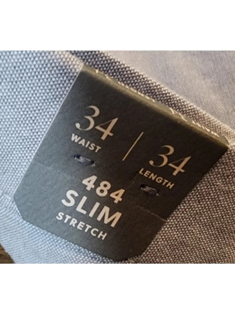 J Crew Pants 34x34 Gray Straight Leg 484 Stretch Cotton Pcokets Chino Slim Fit